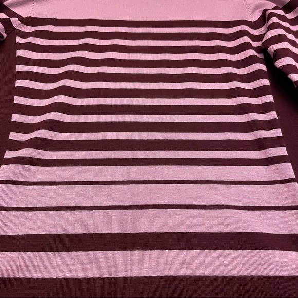 NWOT. Laura Scott Purple Striped Tunic Sweater.  Size 1X - Picture 5 of 9